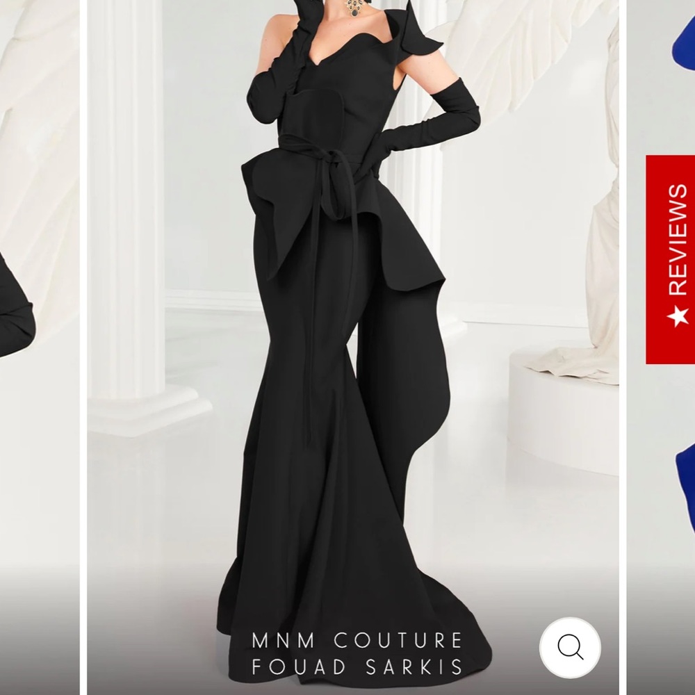 Black FOUAD Sarkis customized dress. Size 18